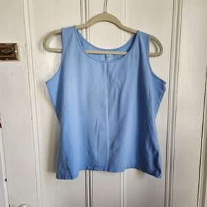 LL Bean Women's Light Blue Tank Top Size XL